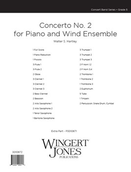 Concerto #2 For Piano & Wind Ensemble by Hartley Walter for Full Score