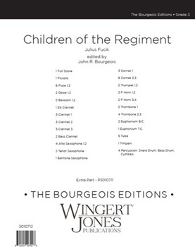 Children Of The Regiment by Fucik Julius - Bourgeois John R - for Full Score
