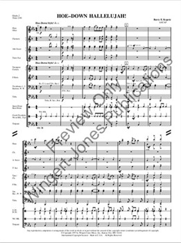 Hoe Down Hallelujah - Full Score