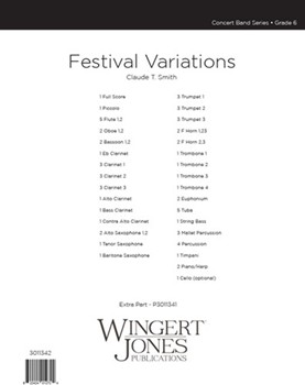 Festival Variations by Smith Claude T for Full Score