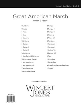 Great American March by Foster Robert E for Full Score
