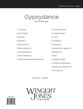 Gypsydance by Holsinger David for Full Score