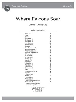 Where Falcons Soar by Earl Christian for Full Score
