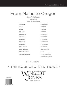 From Maine To Oregon by Sousa John Philip - Bourgeois John R - for Full Score