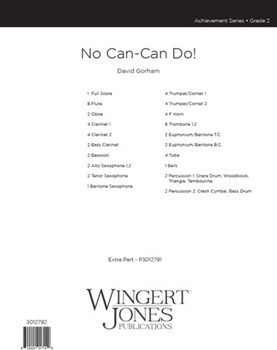 No Can Can Do - Full Score