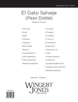 El Gato Salvaje Paso Doble by Foster Robert E for Full Score