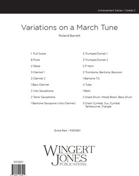 Variations On A March Tune by Barrett R for Full Score