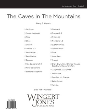 Caves In The Mountains - Full Score