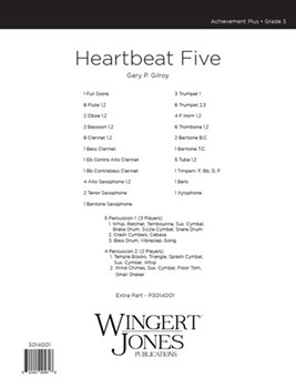 Heartbeat Five by Gilroy Gary for Full Score