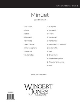 Minuet by Gorham David for Full Score