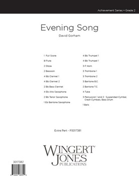 Evening Song - Full Score