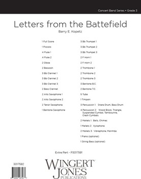 Letters from the Battlefield - Full Score
