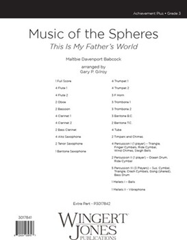 Music of the Spheres - Full Score This Is My Father's World