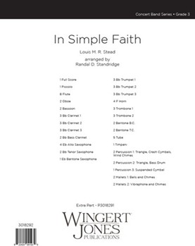 In Simple Faith - Full Score