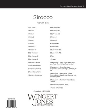 Sirocco - Full Score