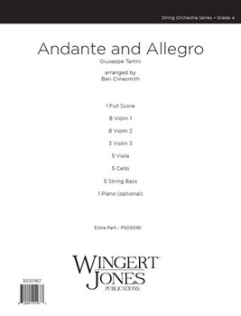 Andante & Allegro by Tartini Giuseppe - Clinesmith Ben - for Full Score