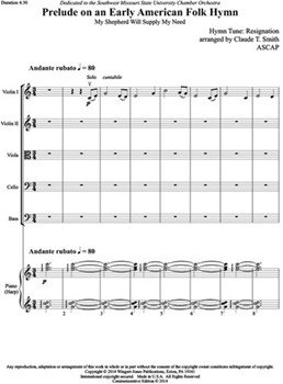 Prelude On An Early American Folk Hymn by Smith Claude T for Full Score