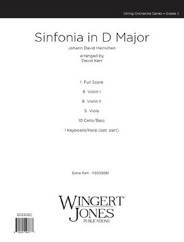 Sinfonia In D Major by Heinichen Johann David - Kerr D - for Full Score