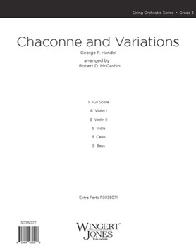 Chaconne and Variations by Handel George Frideric - McCashin Robert D - for Full Score