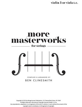 More Masterworks for Strings by - Clinesmith Ben - for Violin 3