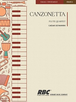Canzonetta by Giovannini Caesar for Flute Quartet