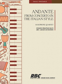 Andante From Italian Concerto by Bach Johann Sebastian - Giovannini C - for Saxophone Quartet