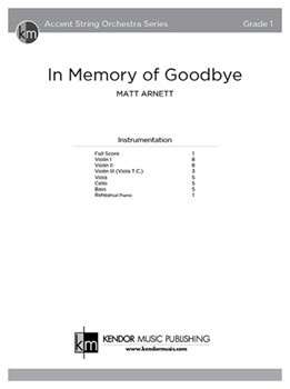 In Memory of Goodbye (Score)