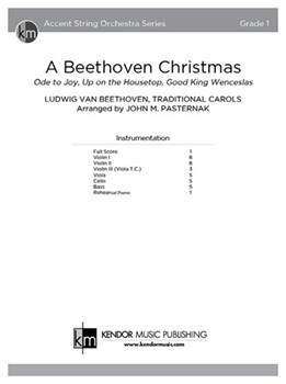 A Beethoven Christmas (Score) Ode to Joy from Symphony No. 9, Up on the Housetop, Good King Wenceslas