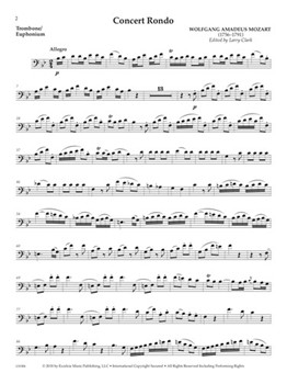 Concert Rondo by Mozart Wolfgang Amadeus - Clark Larry - for Trombone