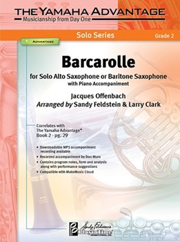 Barcarolle by Offenbach Jacques - Feldstein and Clark - for Alto Saxophone and Piano