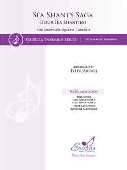 Sea Shanty Saga (Four Sea Shanties for Clarinet Quartet) by - Arcari Tyler - for Clarinet Quartet (3 Bb Clarinet and Bass Clarinet)