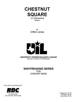 Chestnut Square (2008) by Jones Clifton Jameson for Concert Band (Key of Bb and Eb)