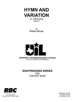 Hymn & Variation (2009) by Bruce Robert for Concert Band (Key of Bb)
