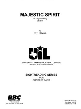 Majestic Spirit (2013) by Hawke R T for Concert Band