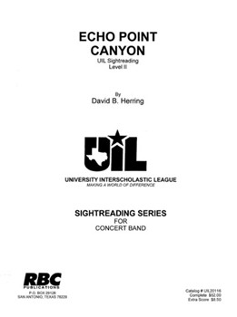 Echo Point Canyon (2016) by Herring David for Concert Band (Key of Eb and F)