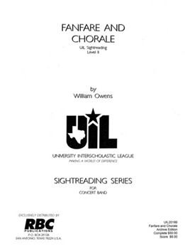 Fanfare & Chorale (1999) by Owens William for Concert Band (Key of Eb)