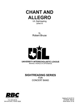 Chant & Allegro (2010) by Bruce Robert for Concert Band (Key of Bb)