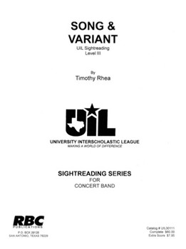 Song & Variant (2011) by Rhea Timothy for Full Score