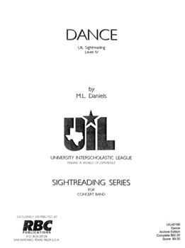 Dance (1999) by Daniels M L for Concert Band