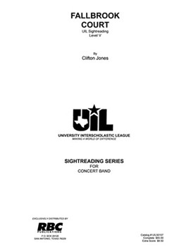Fallbrook Court (2007) by Jones Clifton Jameson for Concert Band (Key of F and Bb)