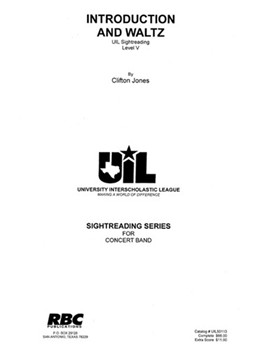 Introduction & Waltz (2013) by Jones Clifton Jameson for Concert Band (Key of Bb and Eb)