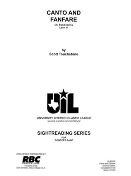 Canto & Fanfare (2000) by Touchstone S for Concert Band