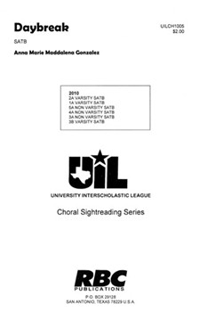 Daybreak by Gonzalez Anna Marie for SATB a cappella