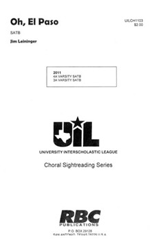 Oh El Paso by Leininger Jim for SATB