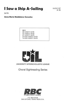 I Saw A Ship A-sailing by Gonzalez Anna Marie for SATB