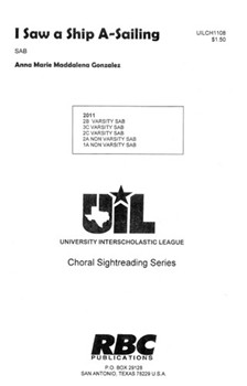 I Saw A Ship A-sailing by Gonzalez Anna Marie for SAB