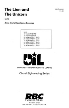 Lion And The Unicorn by Gonzalez Anna Marie for SATB a cappella