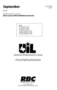 September by Gonzalez Anna Marie for SATB
