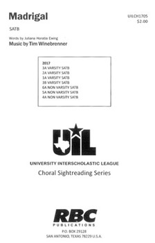 Madrigal by Winebrenner Tim for SATB