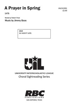 Prayer in Spring A by Baas Jimmy for SATB